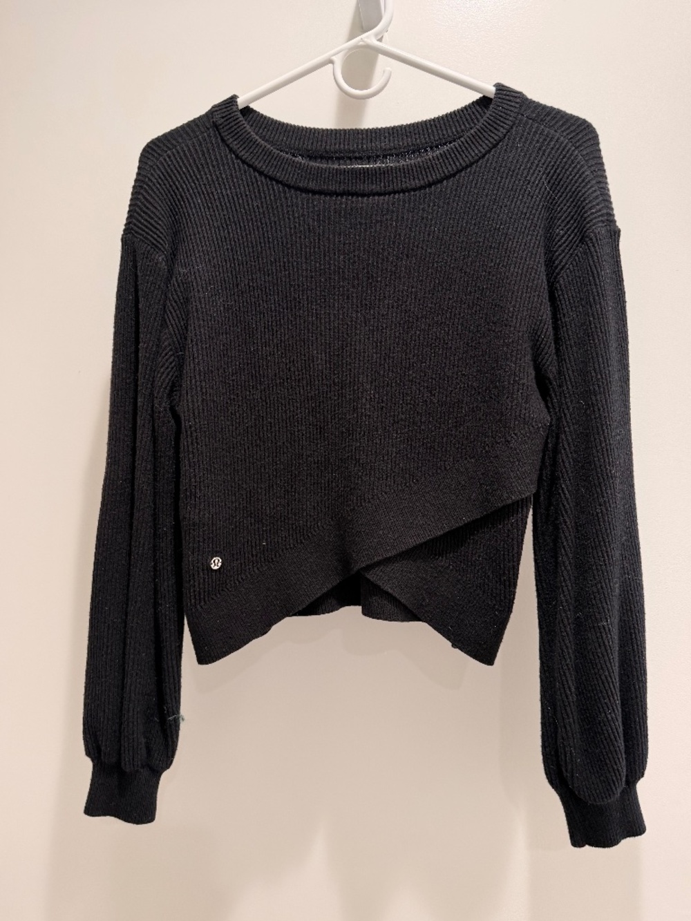 Lululemon Reversible Crossover Knit Sweater Black-Size Small